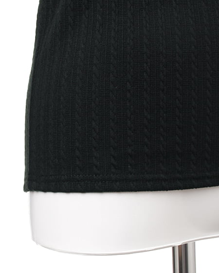 INGNI（イング） ケーブルハートネック／ロンTシャツ ｸﾛ