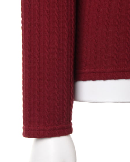 INGNI（イング） ケーブルハートネック／ロンTシャツ ﾎﾞﾙﾄﾞｰ