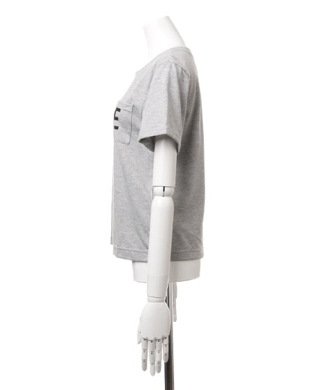 INGNI（イング） ポケット付ロゴ／Tシャツ ｸﾞﾚｰ