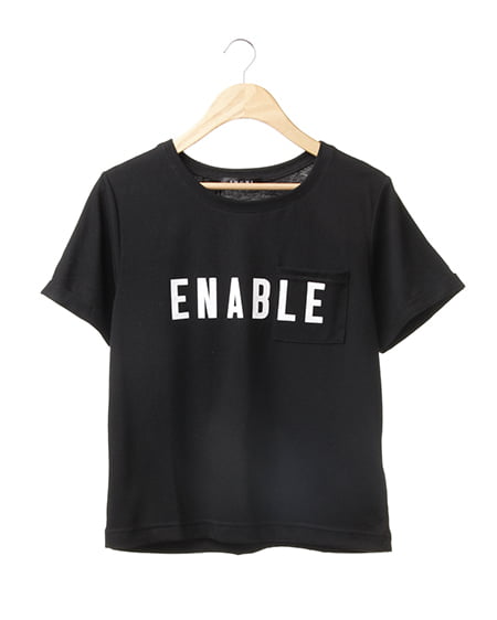 INGNI(イング) ポケット付ロゴ／Tシャツ ｸﾛ