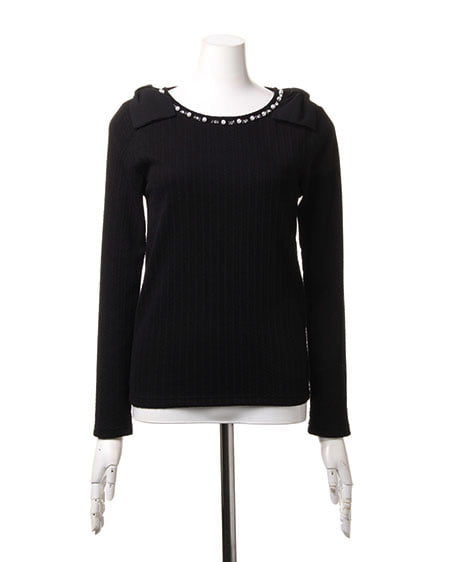 INGNI（イング） 肩リボンJQ／TOPS ｸﾛ