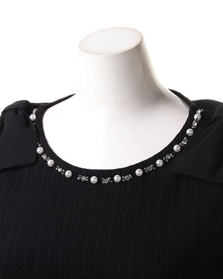 INGNI（イング） 肩リボンJQ／TOPS ｸﾛ