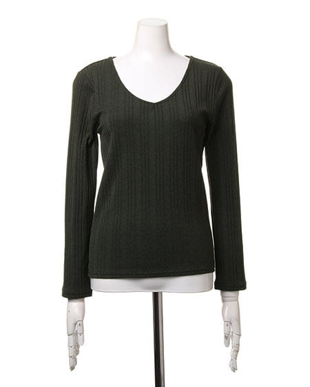 INGNI（イング） 変則テレコ長袖／TOPS ｶｰｷ