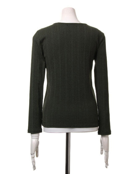 INGNI（イング） 変則テレコ長袖／TOPS ｶｰｷ