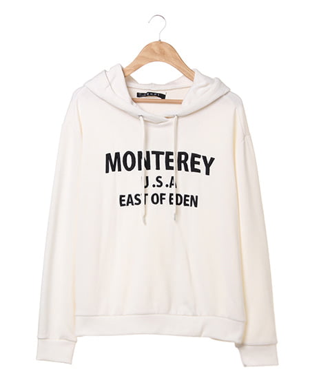 INGNI(イング) 裏毛ロゴ／パーカー ｵﾌﾎﾜｲﾄ