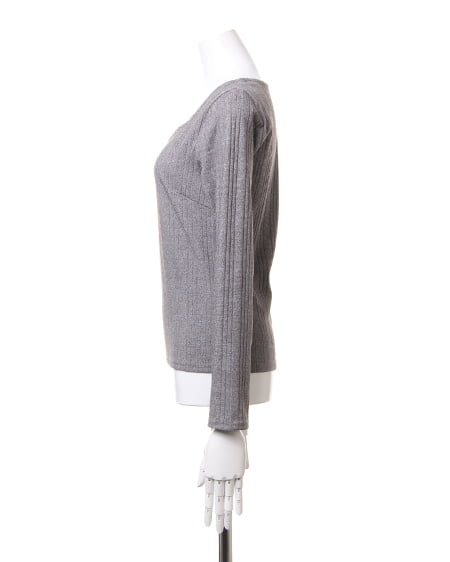 INGNI（イング） ランダムテレコハートネック／トップス ｸﾞﾚｰ