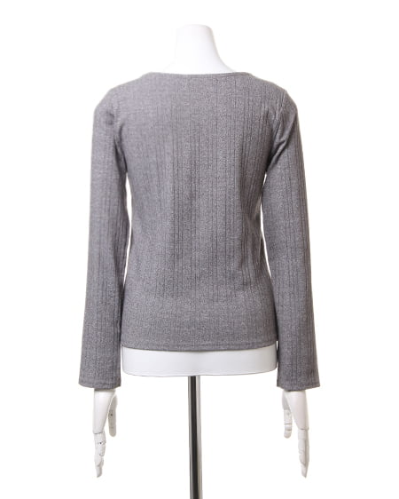 INGNI（イング） ランダムテレコハートネック／トップス ｸﾞﾚｰ