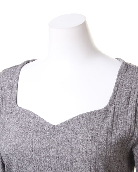 INGNI（イング） ランダムテレコハートネック／トップス ｸﾞﾚｰ