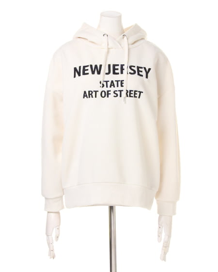 INGNI（イング） 裏起毛ロゴ／パーカー ｵﾌﾎﾜｲﾄ