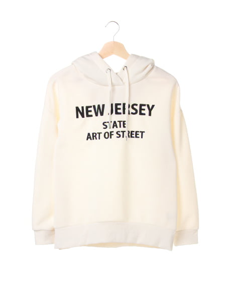 INGNI(イング) 裏起毛ロゴ／パーカー ｵﾌﾎﾜｲﾄ