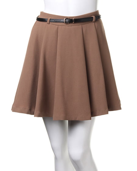 INGNI（イング） ベルト付タックペプラムキュロット／パンツ ｷｬﾒﾙ/A