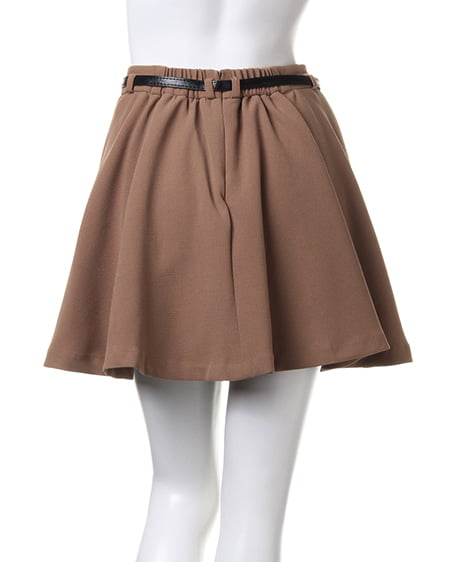 INGNI（イング） ベルト付タックペプラムキュロット／パンツ ｷｬﾒﾙ/A