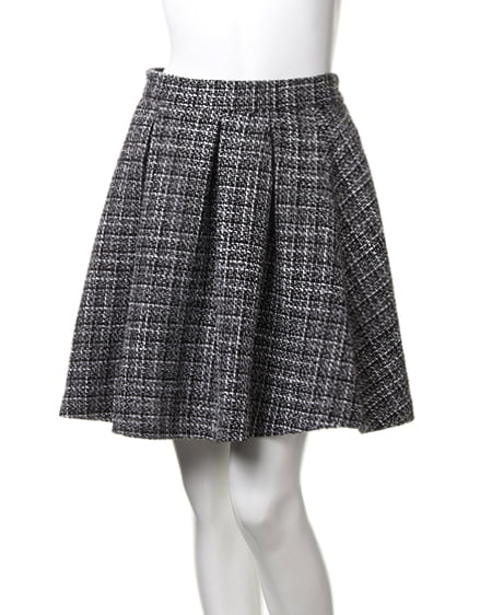 INGNI（イング） ツイードタックフレア／スカート ｵﾌﾎﾜｲﾄ/ｸﾛ