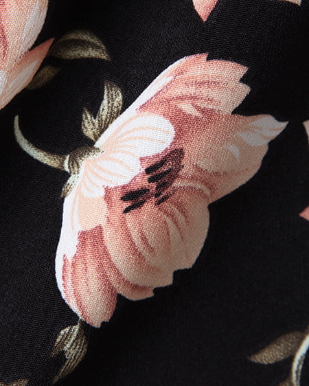 INGNI（イング） 花柄フレア／スカートB ｸﾛ/A