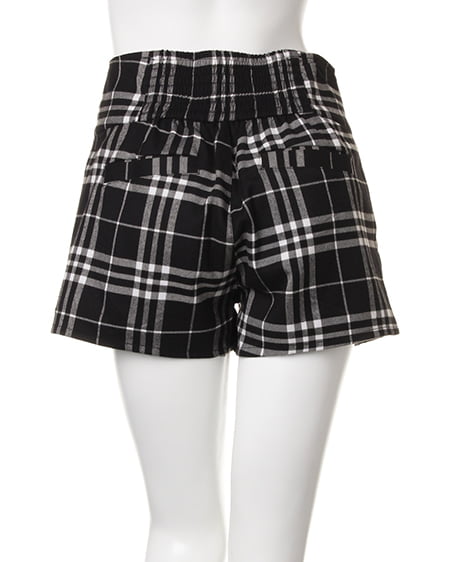 INGNI（イング） 4つ釦ハイウエストショート／パンツ ｸﾛ/ｵﾌﾎﾜｲﾄ