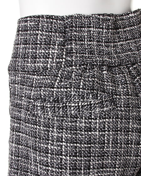 INGNI（イング） 4つ釦ツィードショート／パンツ ｵﾌﾎﾜｲﾄ/ｸﾛ