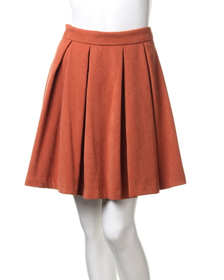 INGNI(イング) L49スウェードタックフレア／スカート ｵﾚﾝｼﾞ