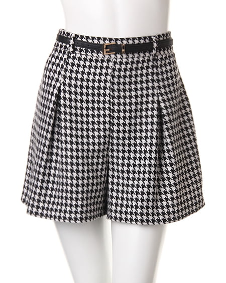 INGNI(イング) ツィードキュロット／パンツ ｵﾌﾎﾜｲﾄ/ｸﾛ