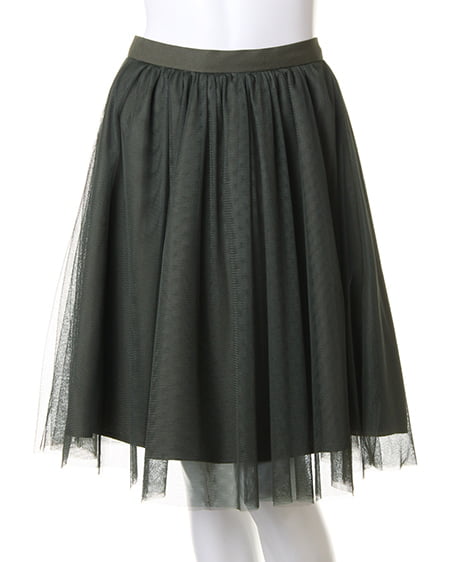 INGNI(イング) チュールミディ／スカート ｶｰｷ