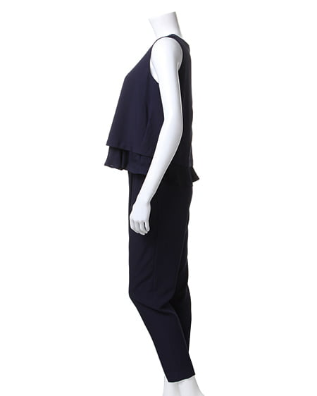 INGNI（イング） 裾フリルストレッチJZロング／コンビネゾン ｺﾝ/A