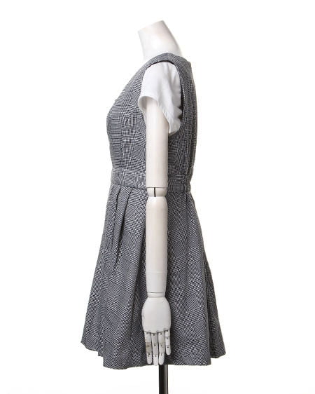 INGNI（イング） V／Nグレンチェック／ジャンスカ ｵﾌﾎﾜｲﾄ/ｸﾛ