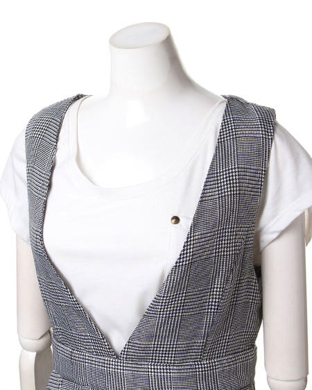 INGNI（イング） V／Nグレンチェック／ジャンスカ ｵﾌﾎﾜｲﾄ/ｸﾛ