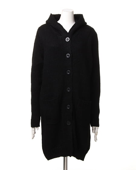 INGNI（イング） 杢フードロングカーディガン ｸﾛ