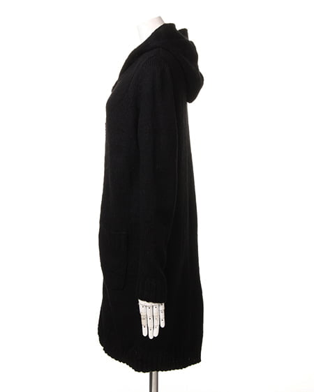 INGNI（イング） 杢フードロングカーディガン ｸﾛ