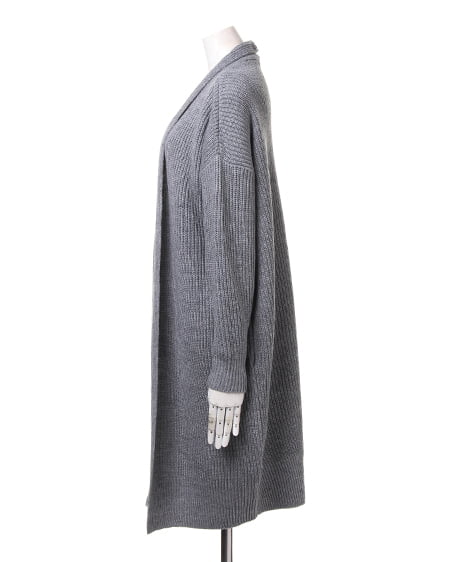 INGNI（イング） 片畦ロング／トッパー ｸﾞﾚｰ/ﾓｸ