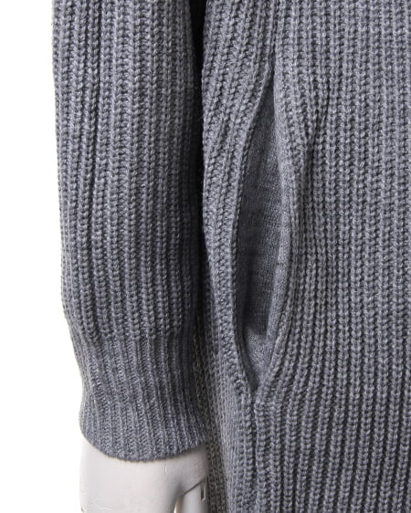 INGNI（イング） 片畦ロング／トッパー ｸﾞﾚｰ/ﾓｸ