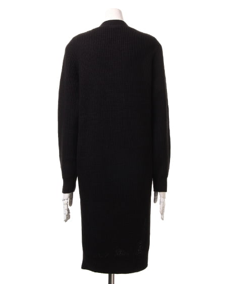 INGNI（イング） 片畦ロングカーディガン ｸﾛ