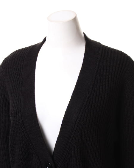 INGNI（イング） 片畦ロングカーディガン ｸﾛ