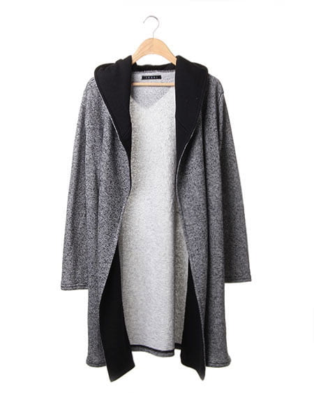 INGNI(イング) 裏毛ロングフード／トッパー ｸﾛ/ﾓｸ