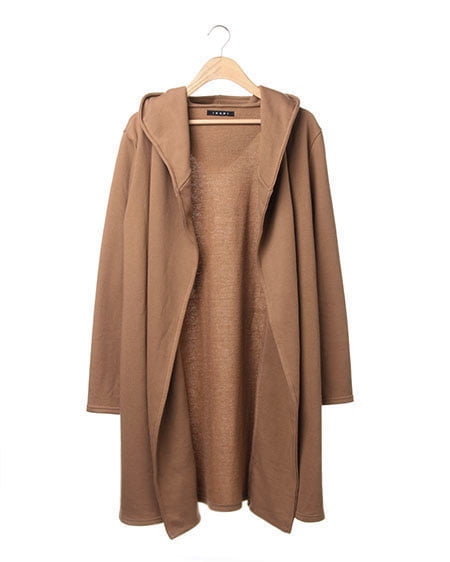 INGNI(イング) 裏毛ロングフード／トッパー ｷｬﾒﾙ