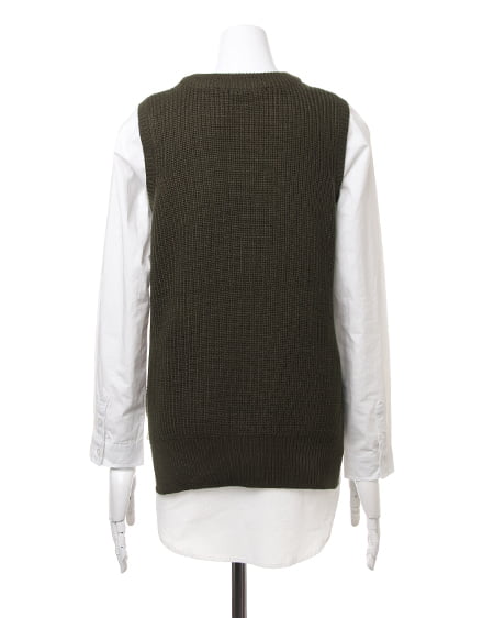 INGNI（イング） フェイクシャツニット／ベスト ｶｰｷ