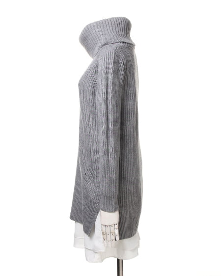 INGNI（イング） オフタートル裾レイヤーニット／OP SET ｸﾞﾚｰ