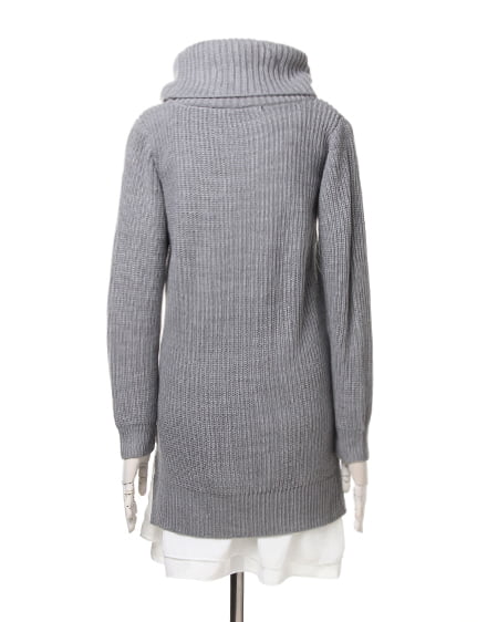 INGNI（イング） オフタートル裾レイヤーニット／OP SET ｸﾞﾚｰ