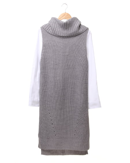 INGNI(イング) オフタートルノースリOP＋シャツ／SET ｸﾞﾚｰ