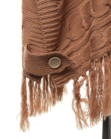 INGNI(イング) フリンジH/Nポンチョ キャメル