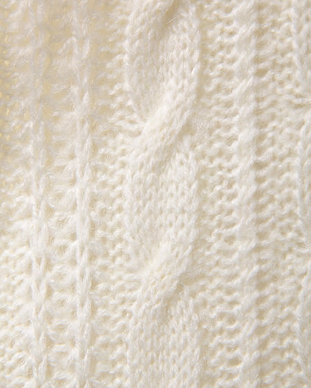 INGNI（イング） ケーブルオフタートルイレヘム／チュニック ｵﾌﾎﾜｲﾄ