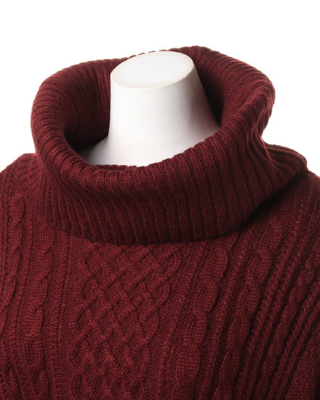 INGNI(イング) ケーブルオフタートルイレヘム/チュニック ボルドー