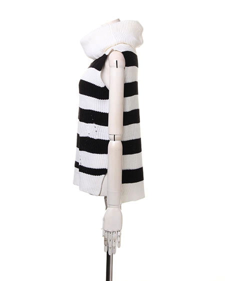 INGNI（イング） 畦オフタートルノースリ／ニット ｵﾌﾎﾜｲﾄ/ｸﾛ