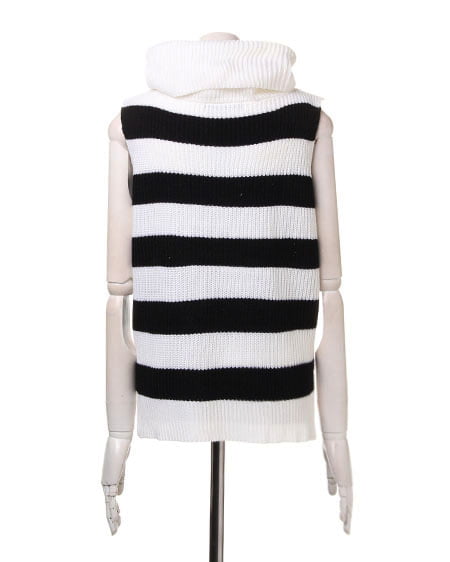 INGNI（イング） 畦オフタートルノースリ／ニット ｵﾌﾎﾜｲﾄ/ｸﾛ