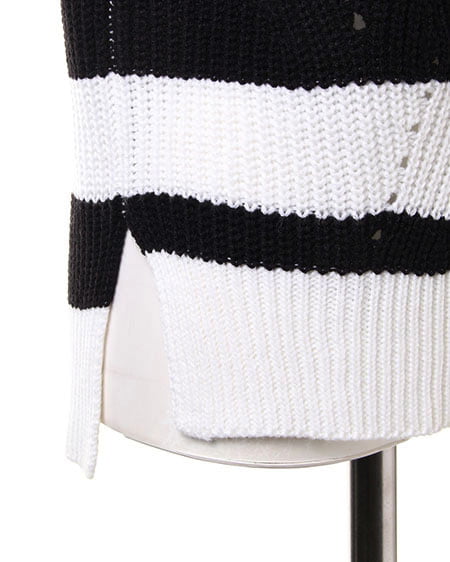 INGNI（イング） 畦オフタートルノースリ／ニット ｵﾌﾎﾜｲﾄ/ｸﾛ