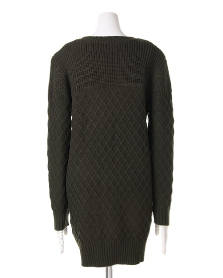 INGNI（イング） ヨーク切替／ニットチュニック ｶｰｷ