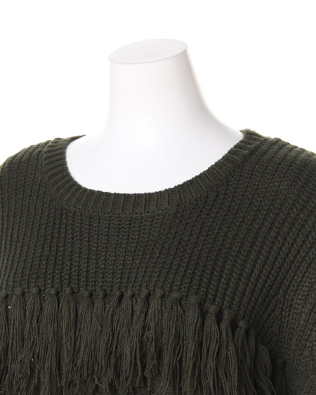 INGNI（イング） ヨーク切替／ニットチュニック ｶｰｷ