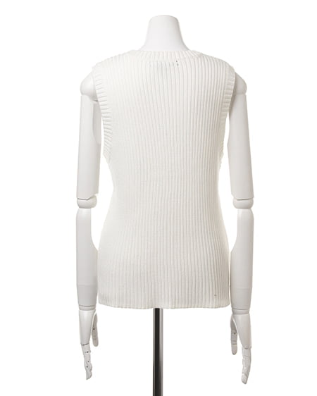 INGNI（イング） ワイドリブ／ニットベスト ｵﾌﾎﾜｲﾄ