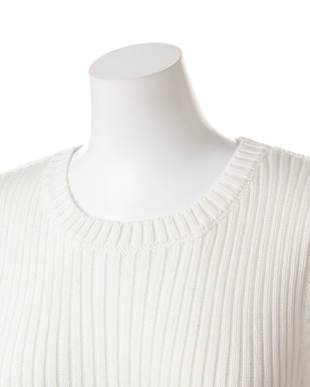 INGNI（イング） ワイドリブ／ニットベスト ｵﾌﾎﾜｲﾄ