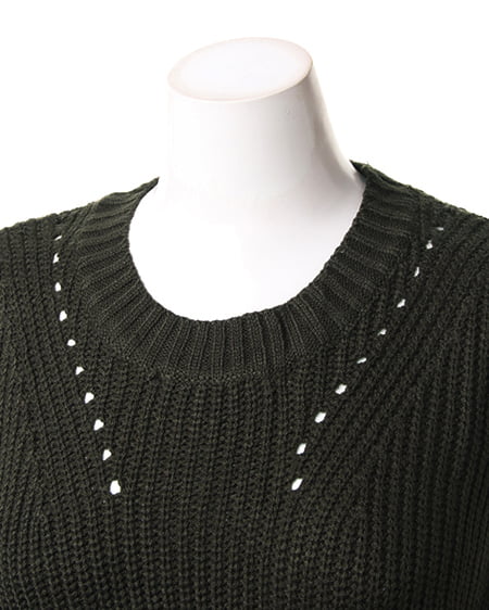 INGNI(イング) 畦ノースリ/ニットB カーキ