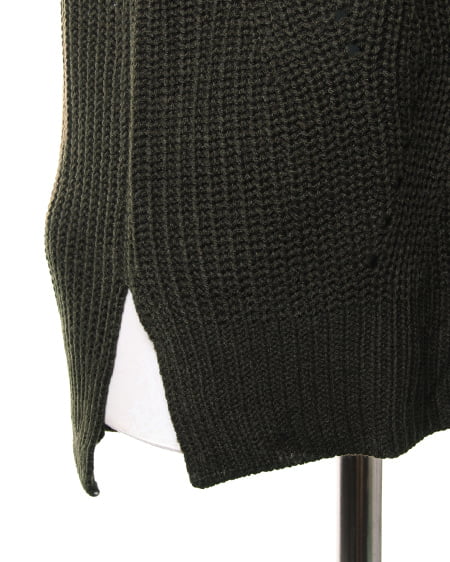 INGNI(イング) 畦ノースリ/ニットB カーキ